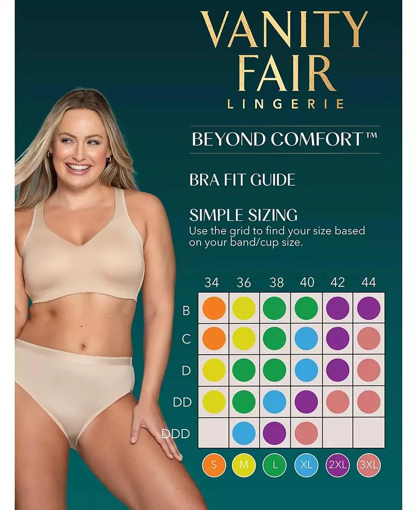 Vanity Fair Vanity Fair Women
s Beauty Back® Simple Sizing Wireless Bra 72118 4