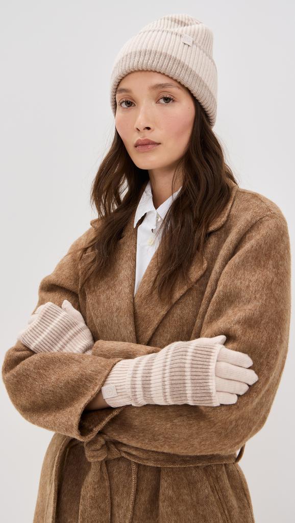 Rag 
Bone Blake Stripe Layered Gloves