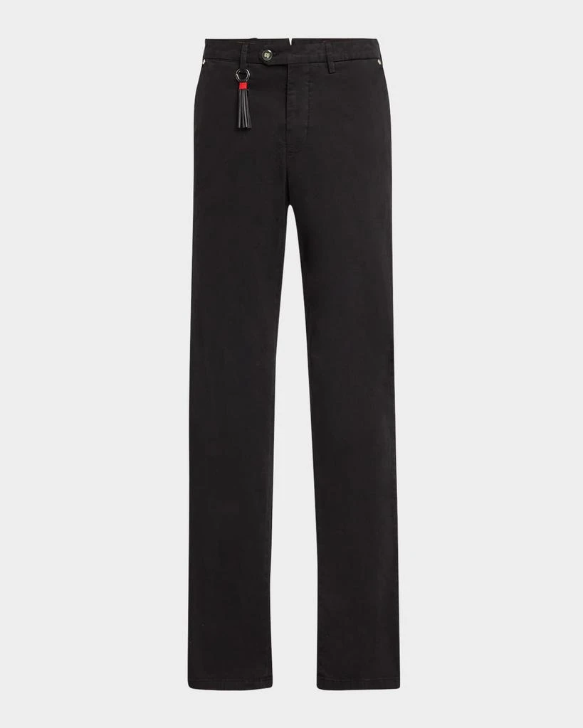 Marco Pescarolo Men's Sueded Classic Chino Pants 1