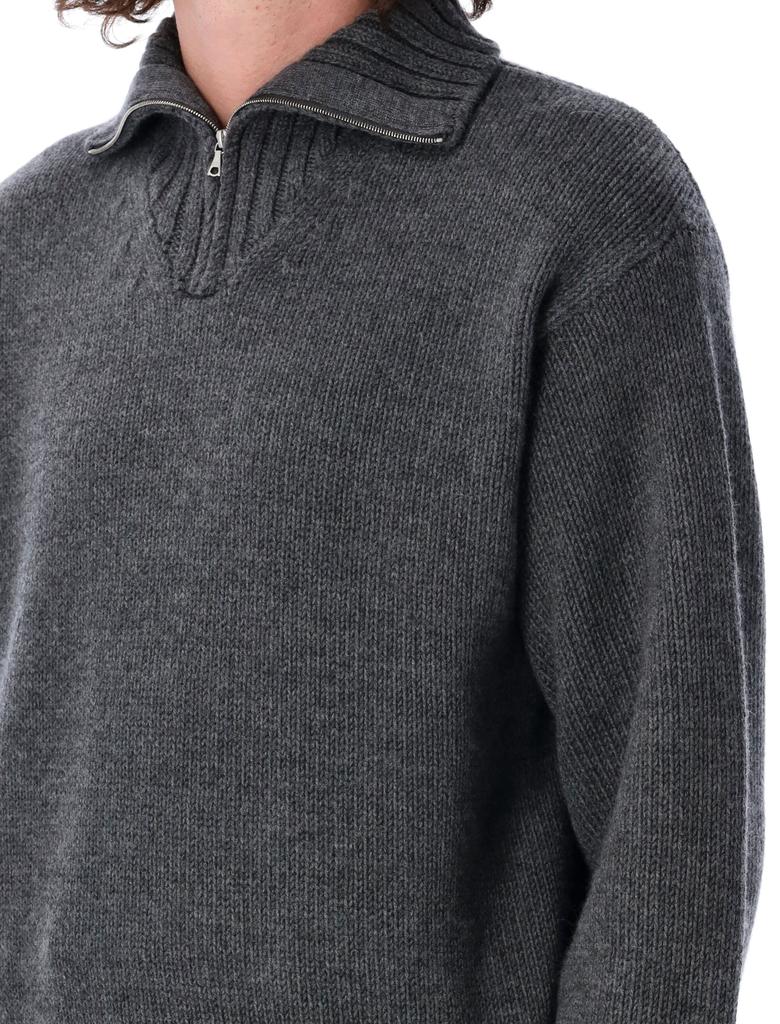 Shop WOOL SOFT CORD KNIT HALF ZIP SWEATER on Sale at