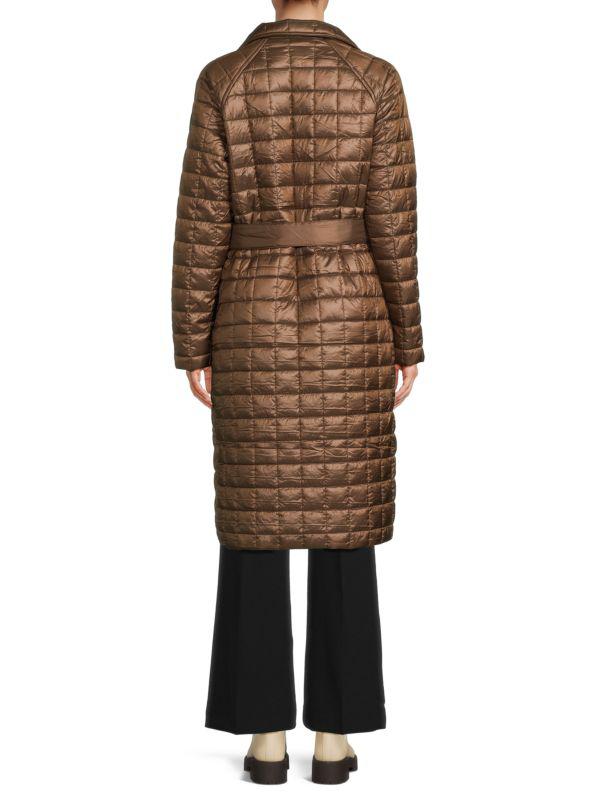 NOIZE Box Quilted Puffer Longline Coat