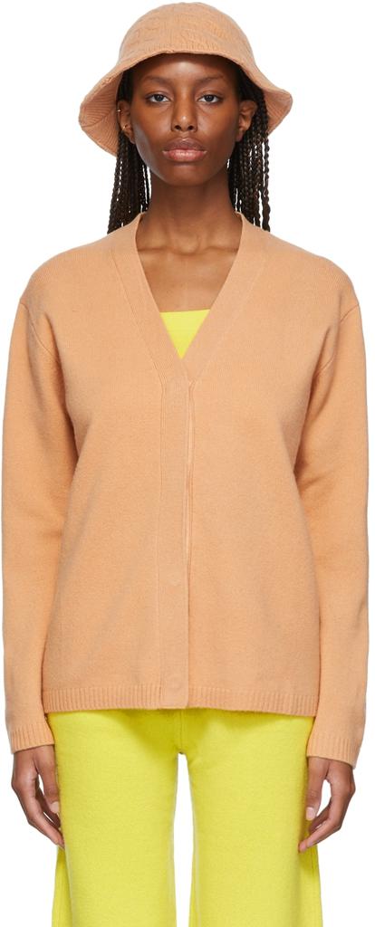Victor Glemaud Orange Wool Cardigan