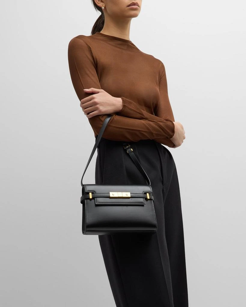 Yves Saint Laurent Manhattan Small Shoulder Bag in Smooth Leather 3