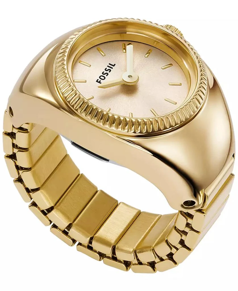 Fossil Women's Ring Watch Two-Hand Gold-Tone Stainless Steel Bracelet Watch, 15mm 1