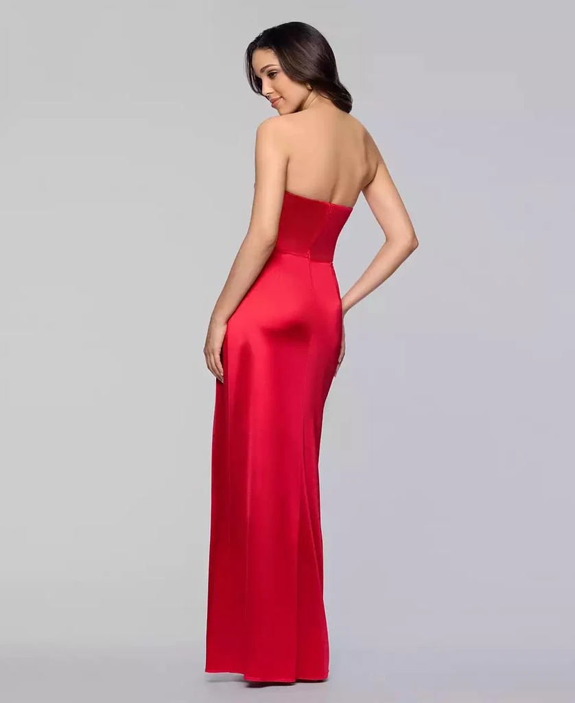 Blondie Nites Juniors
 Long Strapless Glam Satin Slim Gown 6