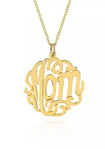 Belk & Co. Co. 14K Yellow Gold Mom Monogram Pendant