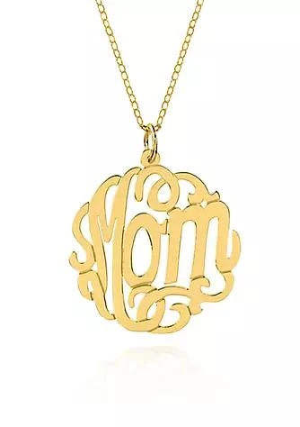 Belk & Co. Co. 14K Yellow Gold Mom Monogram Pendant 1