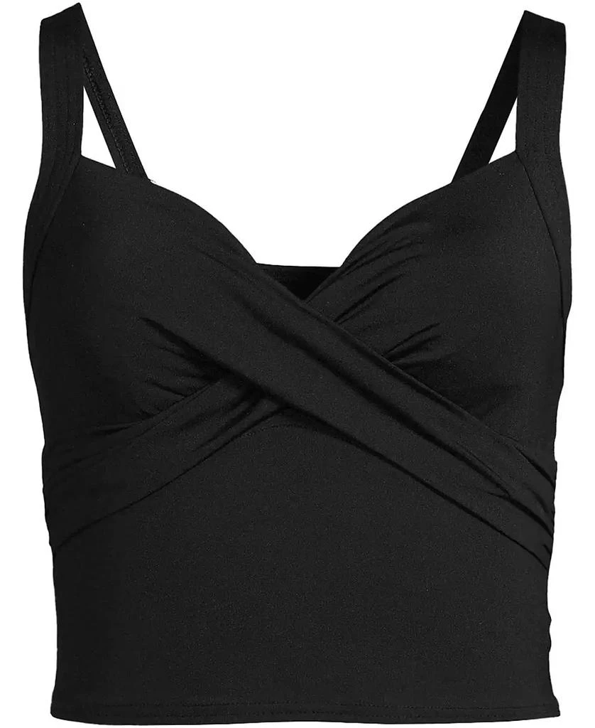 Lands' End Women's DDD-Cup V-Neck Wrap Midkini Top 3