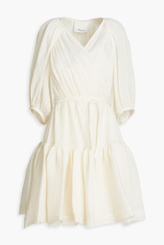 3.1 Phillip Lim Ruffled cotton-blend crepon mini wrap dress