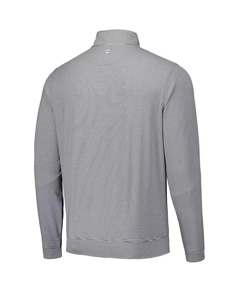 Peter Millar Men's Gray San Diego Padres Perth Sugar Stripe Performance Quarter-Zip Top 2