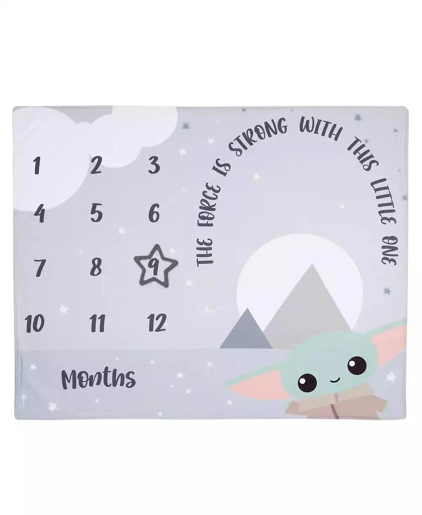 Lambs 
Ivy Baby Star Wars The Child/Grogu/Baby Yoda Fleece Milestone Blanket w/ Star 2