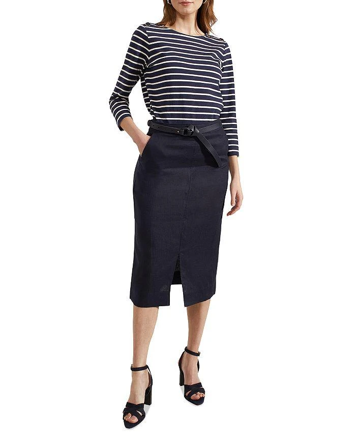 HOBBS LONDON Ashleigh Linen Pencil Skirt 5