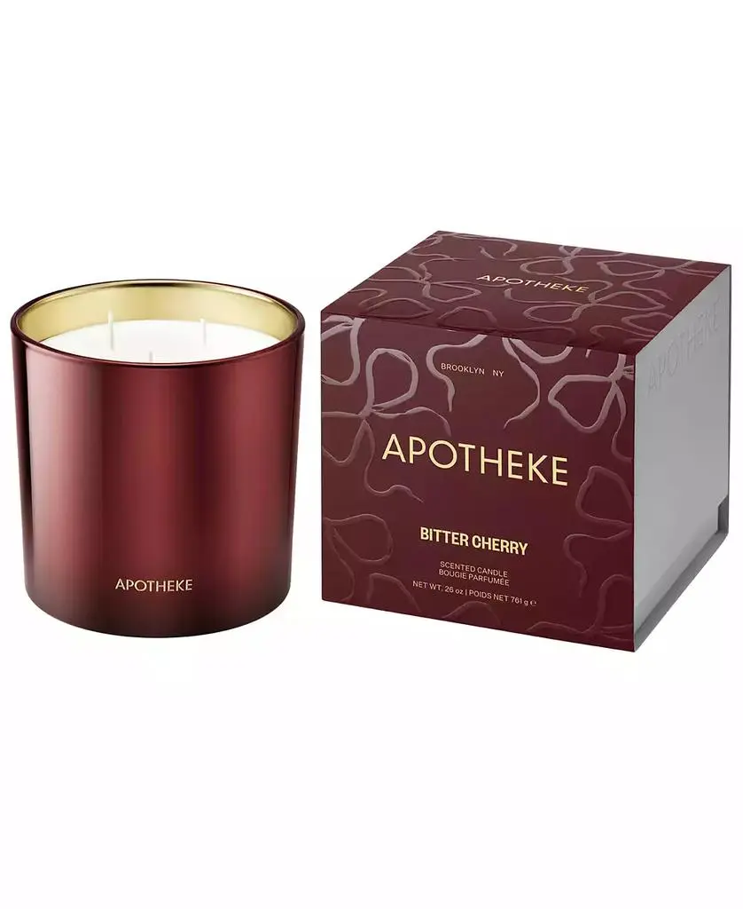 APOTHEKE Bitter Cherry 3-Wick Scented Candle, 26 oz.