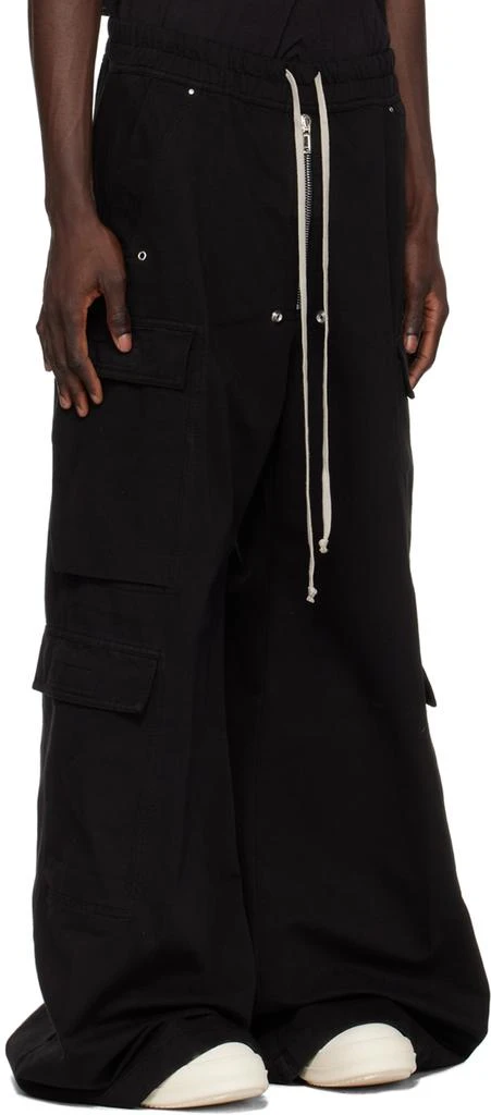 Rick Owens Black Jumbo Bela Cargo Pants 2
