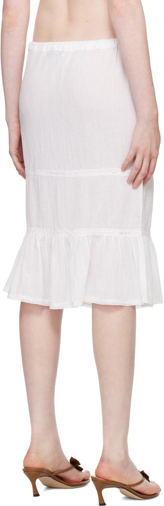 GIMAGUAS ホワイトSwan ミディアムスカート Shop White Swan Midi Skirt on Sale at BeyondStyle – Get 74