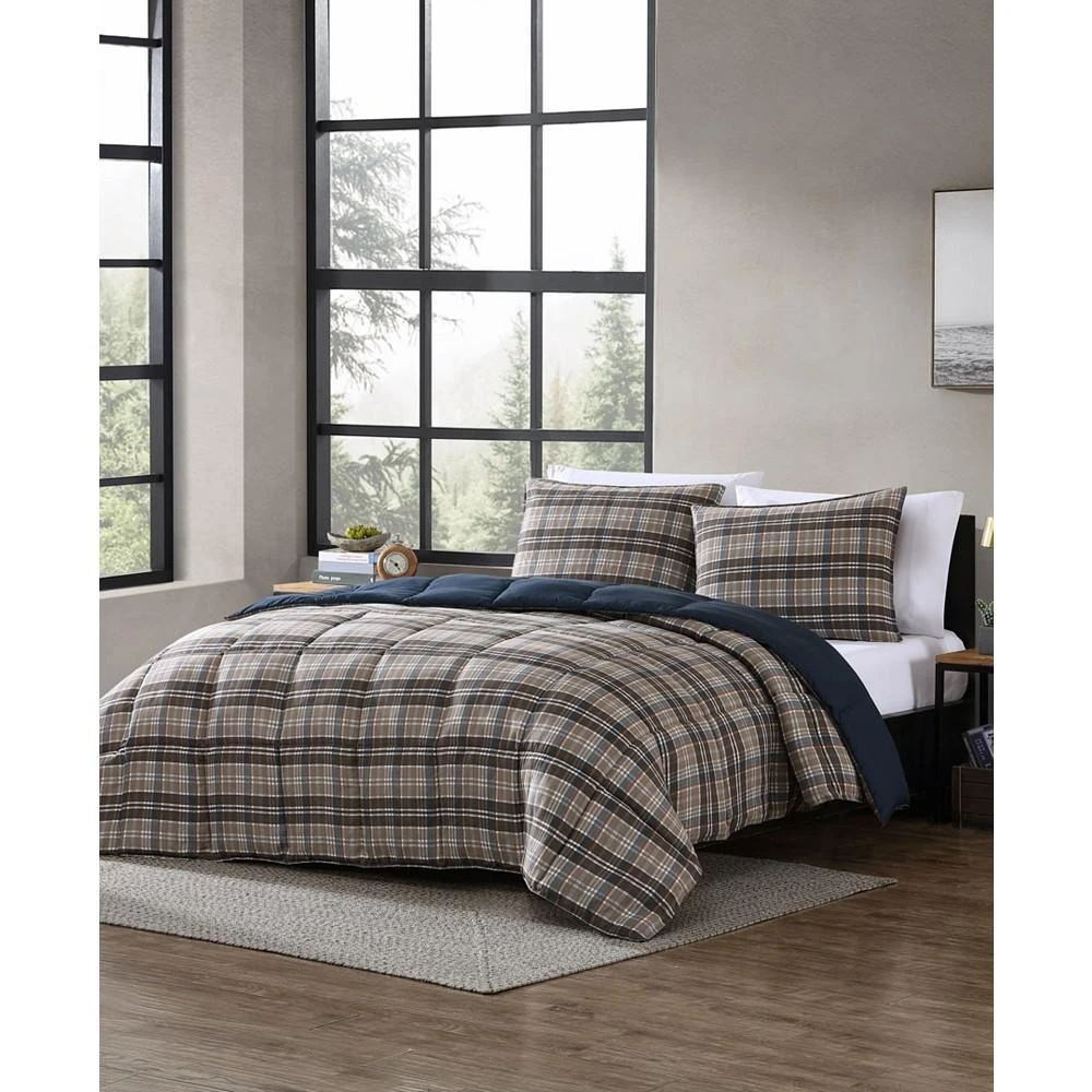 Eddie Bauer Rugged Plaid Micro Suede Down Alternative Reversible 2 Piece Comforter Set 9