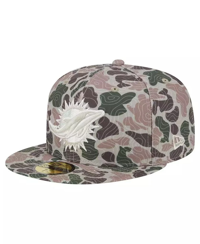 New Era Men's Camo Miami Dolphins Geo 59FIFTY Fitted Hat 1