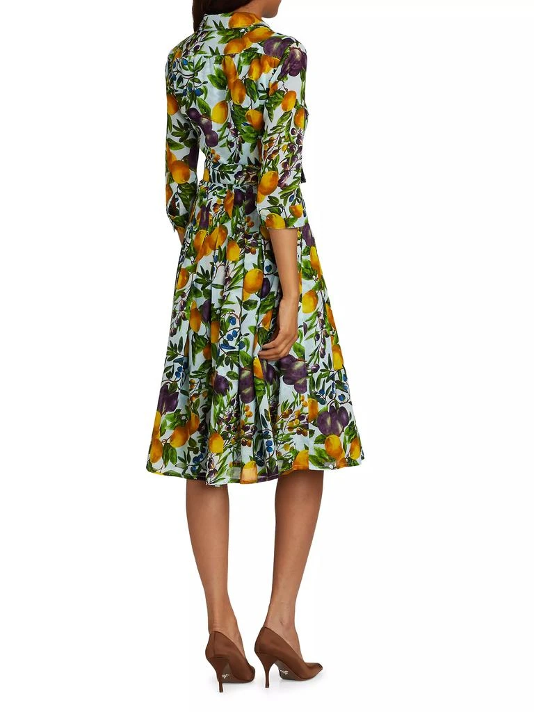 SAMANTHA SUNG Audrey Fruit Cotton Shirtdress 5