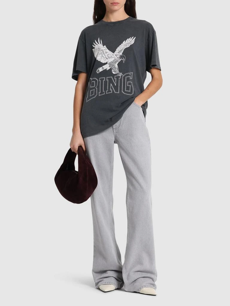 ANINE BING Lili Retro Eagle Cotton Jersey T-shirt 1