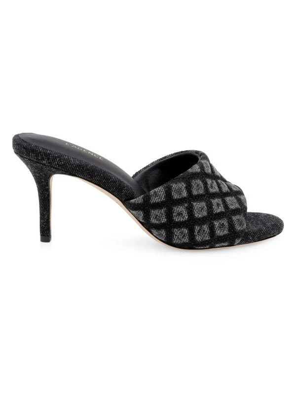 L'Agence Denise 75MM Denim Sandals 1