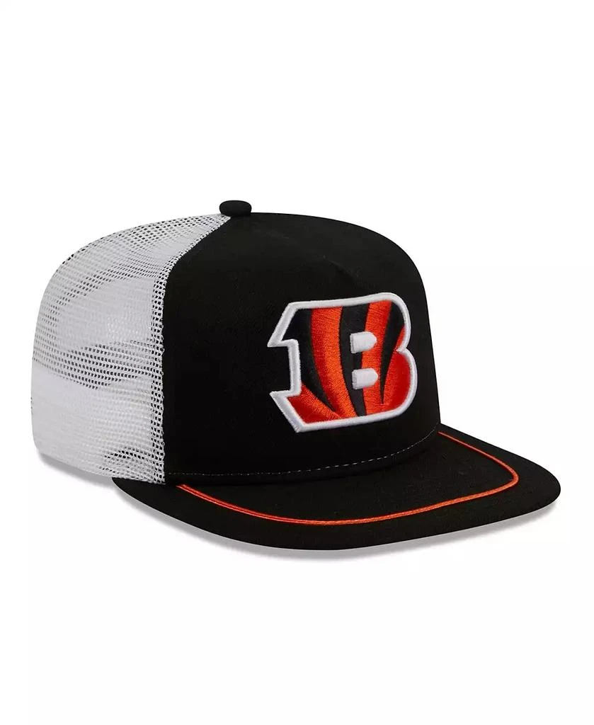 New Era Men's Black, White Cincinnati Bengals Original Classic Golfer Adjustable Hat 3