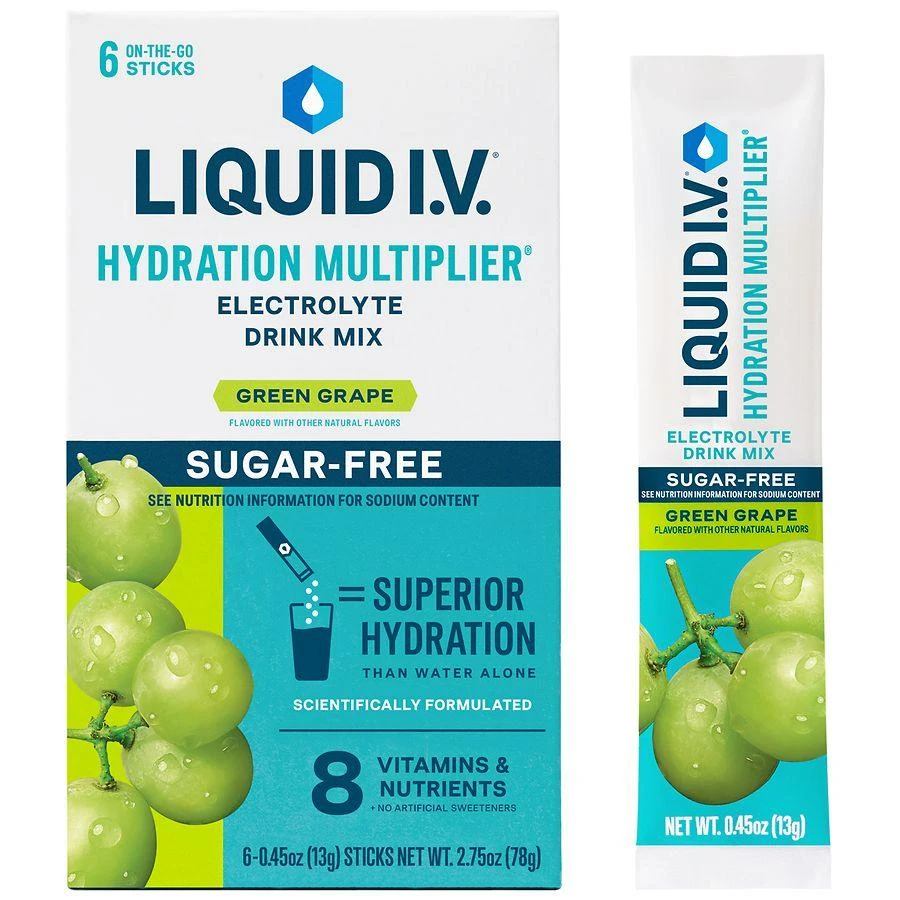 Liquid I.V. Sugar Free Electrolyte Drink Mix Green Grape, 6ct 3