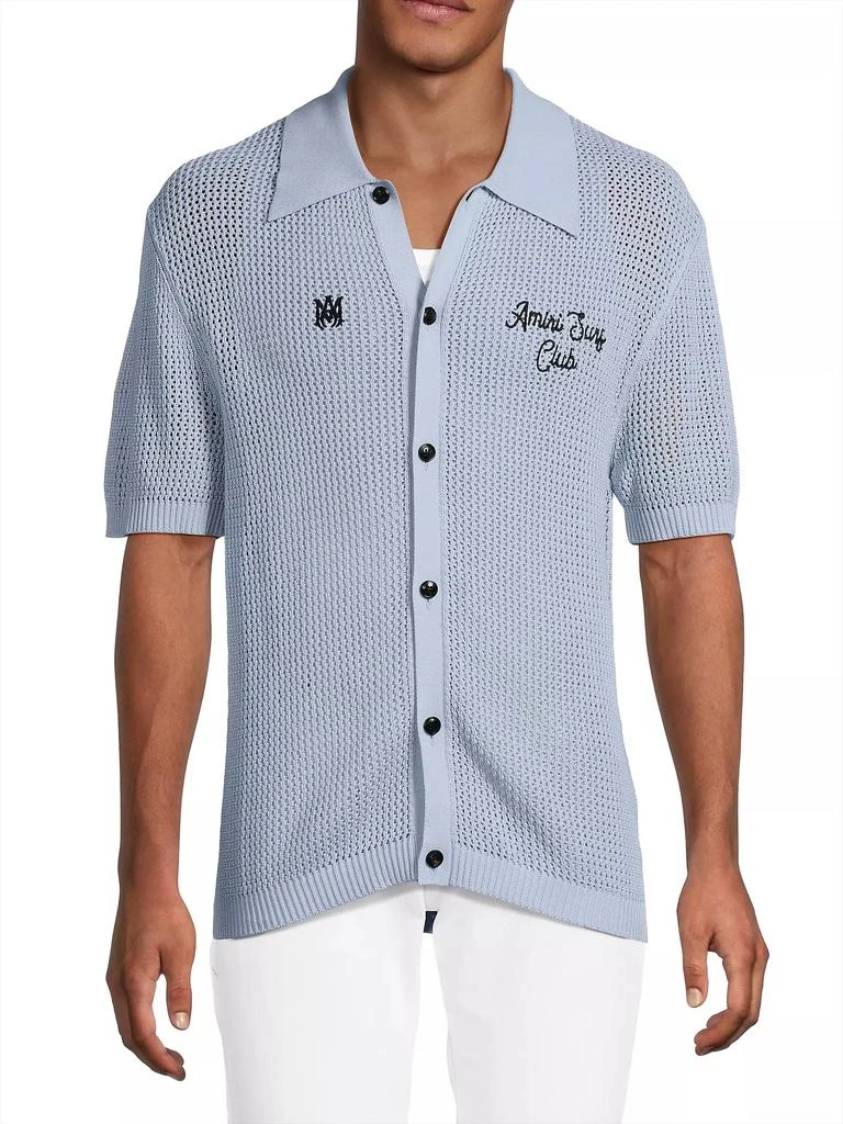 AMIRI Amiri Surf Club Crotchet Short-Sleeve Shirt 3