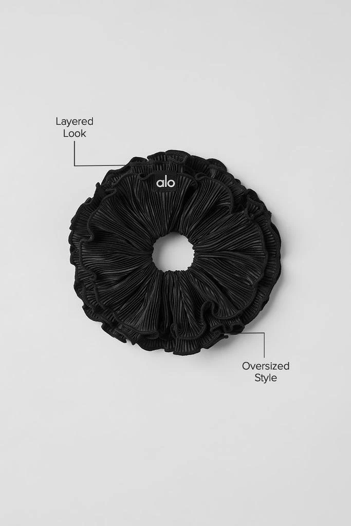 Alo Micro Plisse Oversize Scrunchie - Black 2