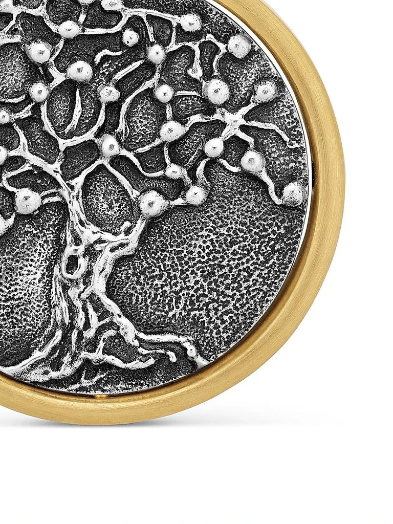 David Yurman Life and Death Duality Amulet in Sterling Silver with 18K Yellow Gold, 30MM 5