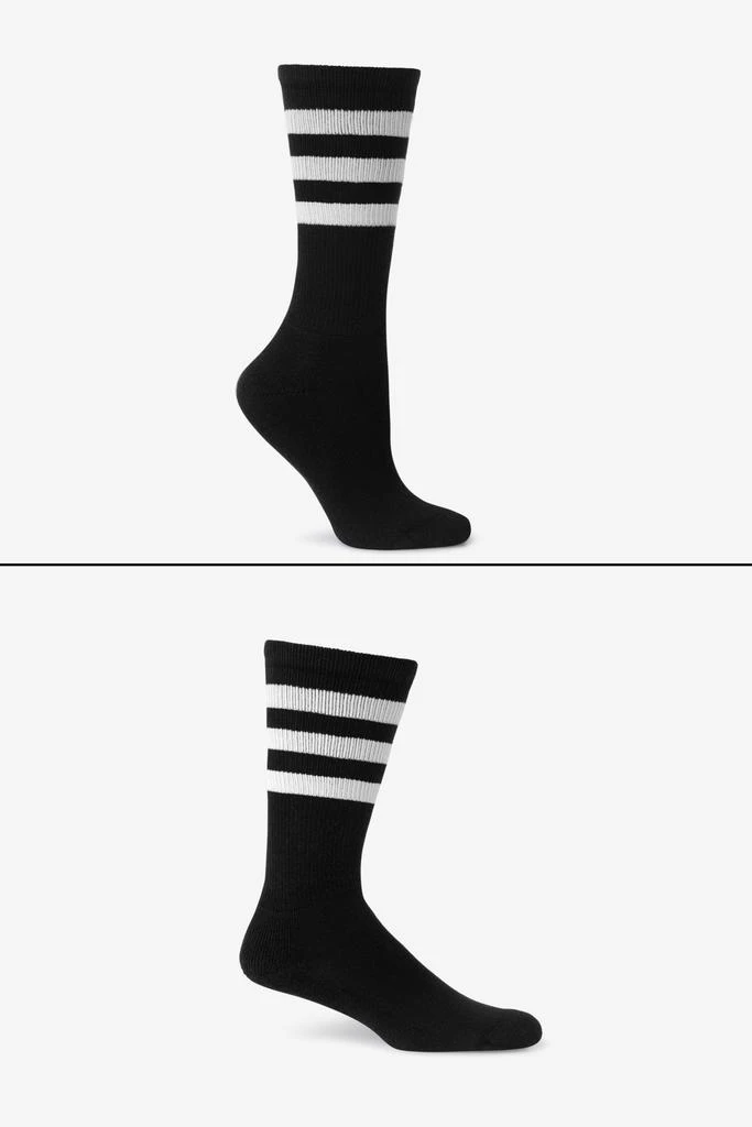 Los Angeles Apparel CALFSOCK - Unisex 3-Stripe Calf Sock 12