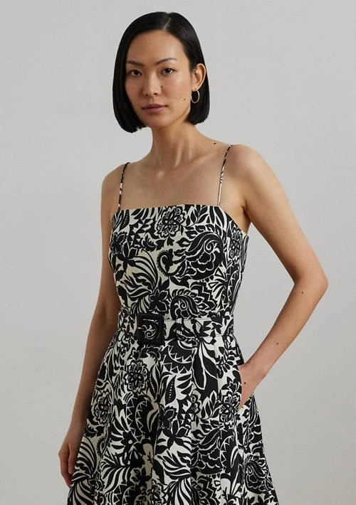 Ralph Lauren Ralph Lauren Women S Floral Belted Faille Cocktail Dress 4