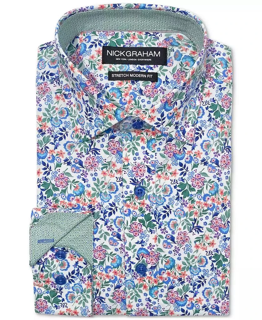 Nick Graham Men's Botanical Floral Dress Shirt 1