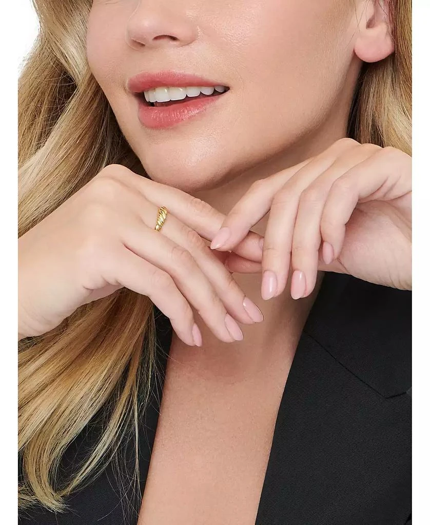 DEVATA Rope Ring in Gold Plated Sterling Silver, Size 5