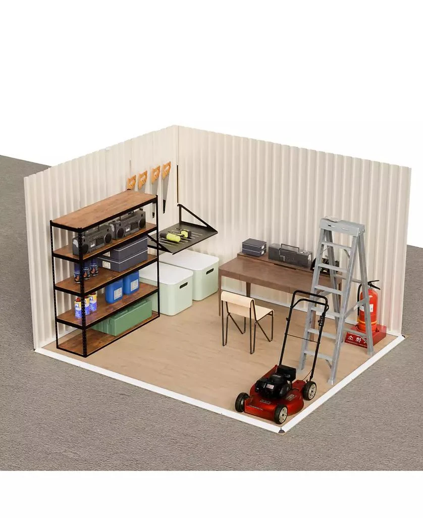 Streamdale Furniture 10x8 ft White Garden Shed with Aluminum Frame 
Door 5