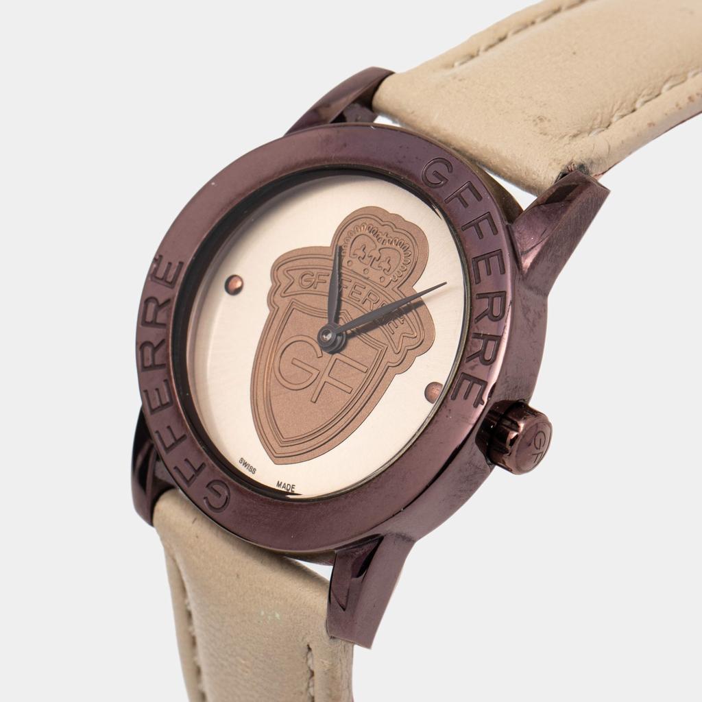 Gianfranco Ferre GF Ferre Multicolor PVD Coated Stainless Steel Leather 9085L Women
s Wristwatch 32 mm