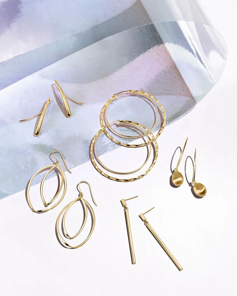 Bloomingdale's 14K Yellow Gold Satin Drop Threader Earrings 3