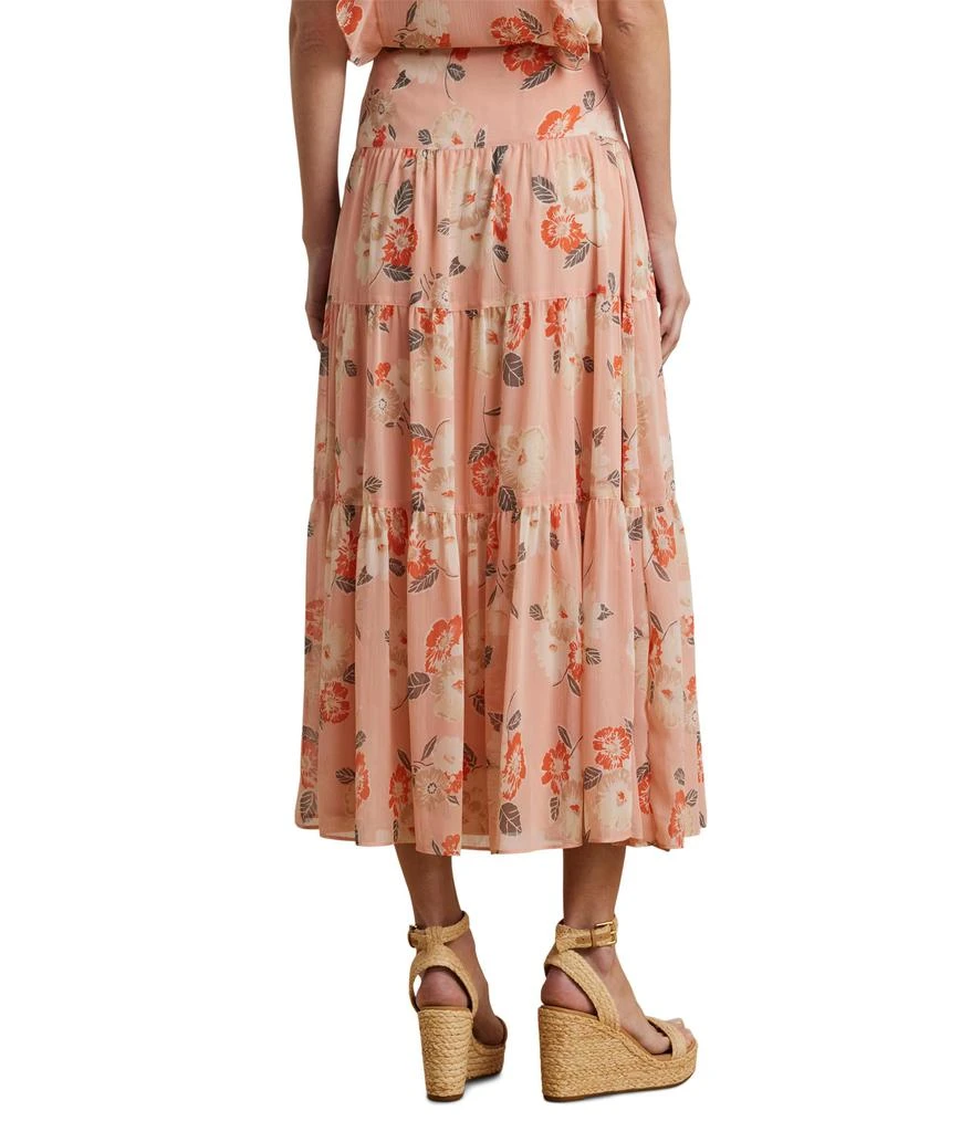 Ralph Lauren Floral Crinkle Georgette Tiered Skirt 2