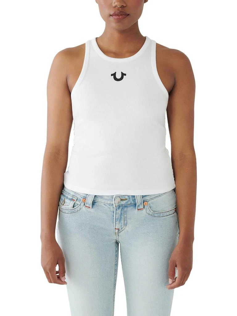 True Religion Plus Womens Graphic Sleeveless Tank Top 1