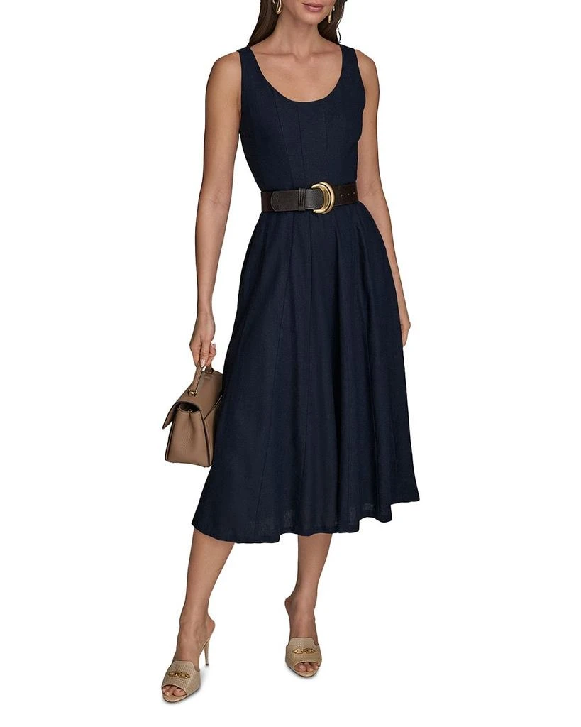 Donna Karan Belted A Line Dress - Dresses & Skirts - Free Shipping -  BeyondStyle