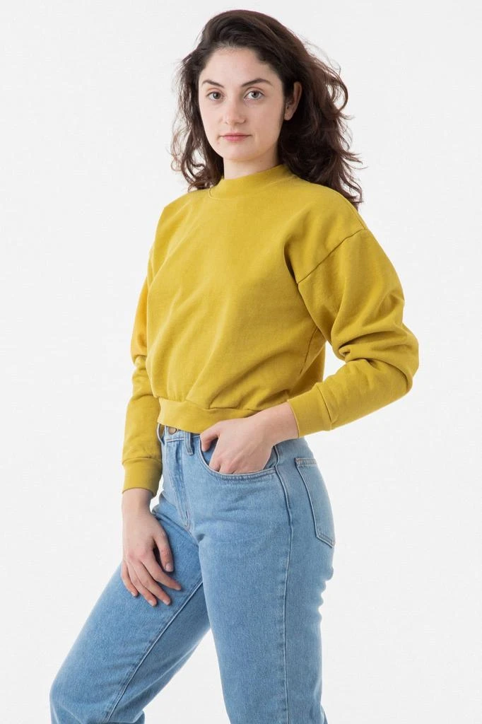 Los Angeles Apparel HF06 - Heavy Fleece Cropped Mock Neck Pullover (Garment Dye 2) 11