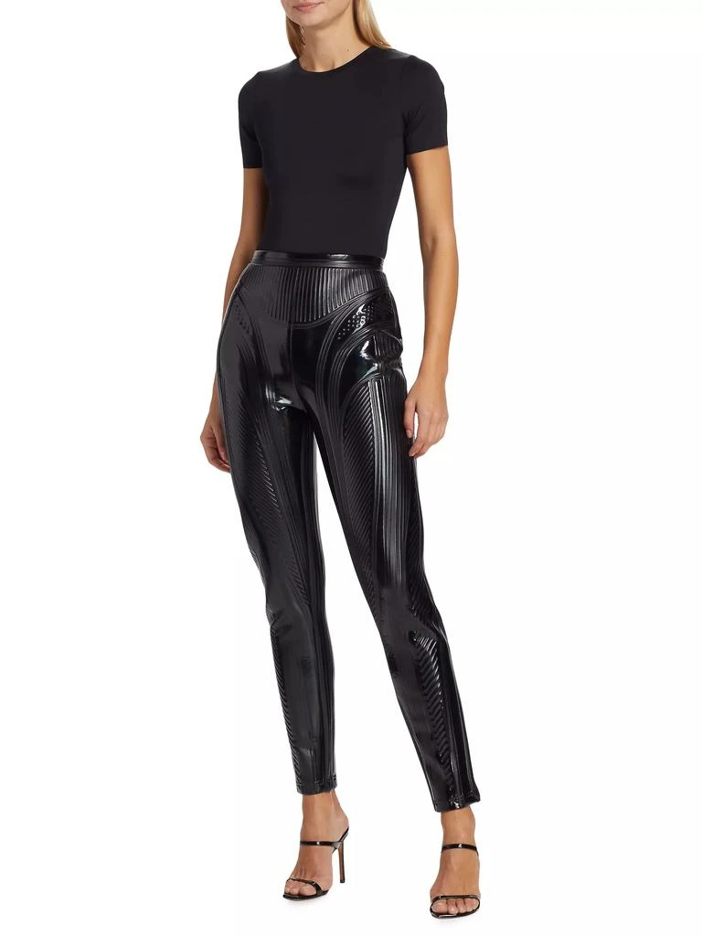Mugler Faux Patent Leather Pants 2