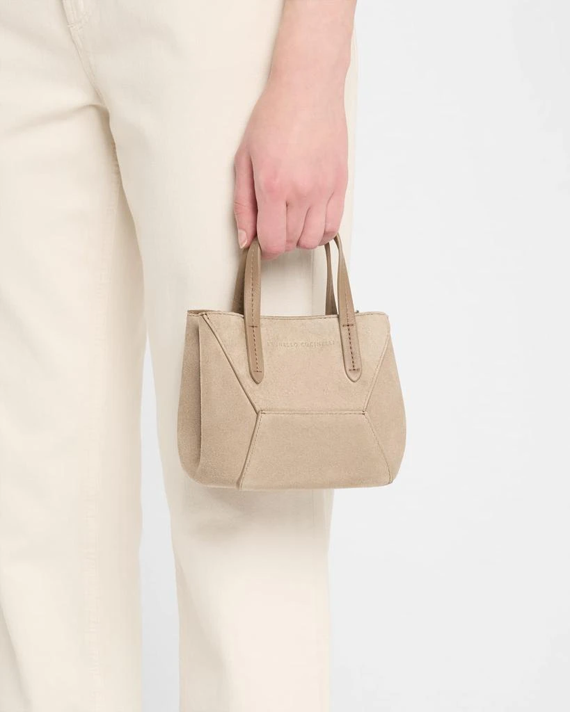 Brunello Cucinelli Essense Monili Leather Top-Handle Bag 2