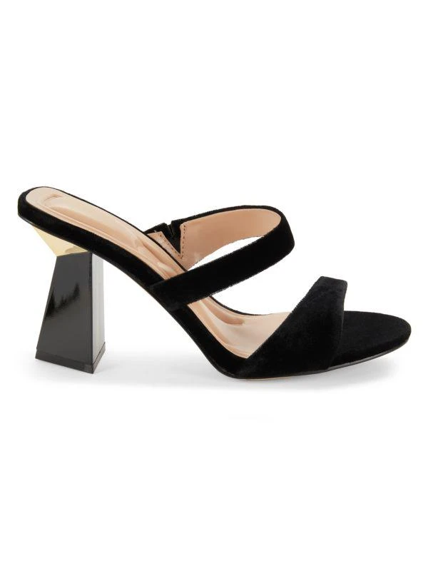 Charles David Kami Velvet Block Heel Sandals 1