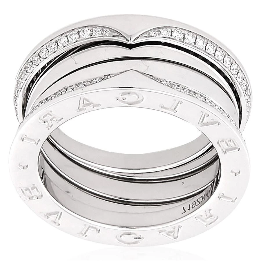 BVLGARI B.zero1 18 kt White Gold Three-Band Ring 2