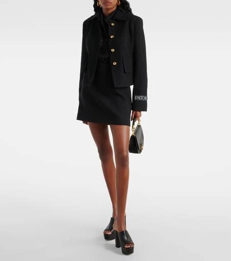 PATOU Iconic wool and cotton-blend miniskirt 2
