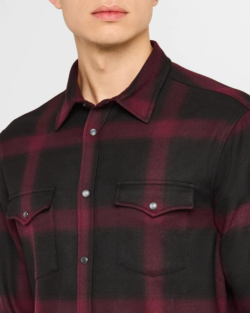 MONFRÈRE Men's Eastwood Plaid Two-Pocket Western Shirt 5