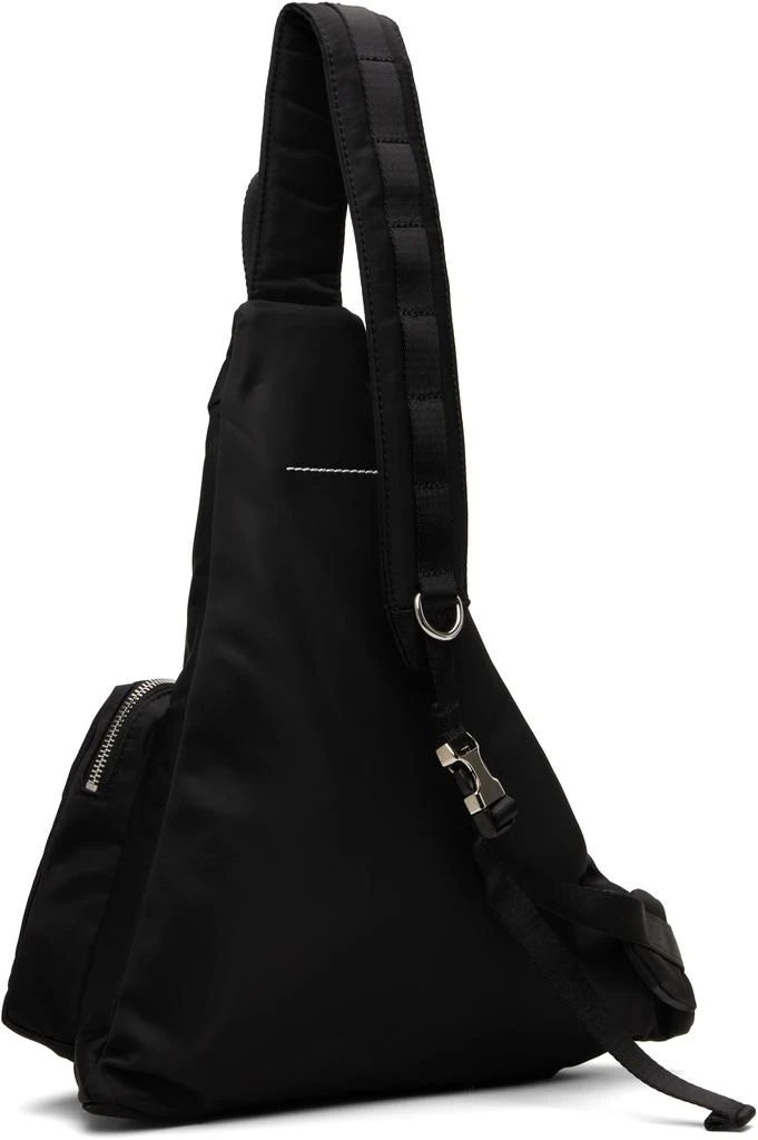 MM6 Black Numeric Sling Backpack 3