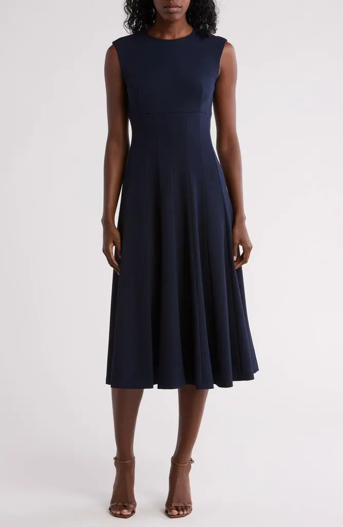 tulle a line dress A Line Ink Blue Glitter Tulle Lace Prom Dress, Ink Blue / 8