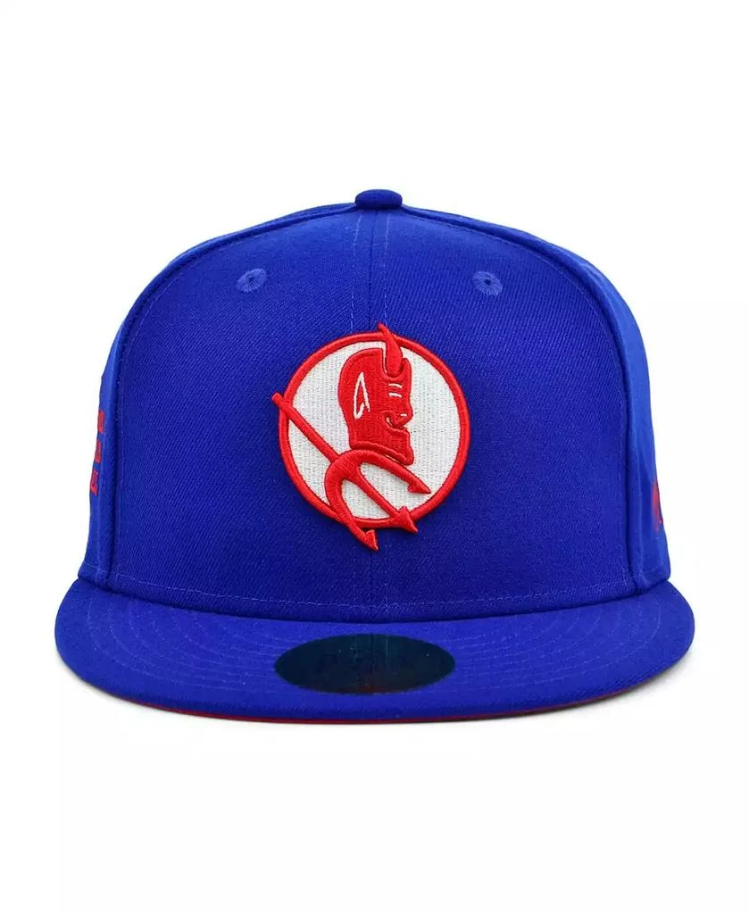 Physical Culture Men's Royal Los Angeles Red Devils Black Fives Fitted Hat 2