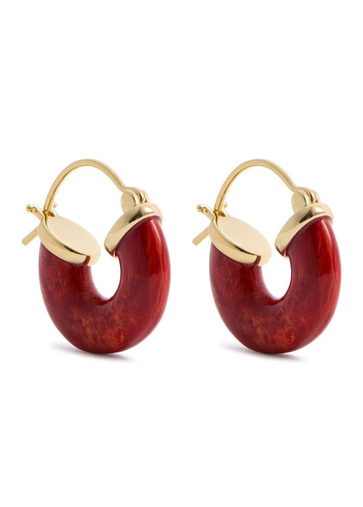 Anni Lu Petit Swell 18kt gold-plated hoop earrings
